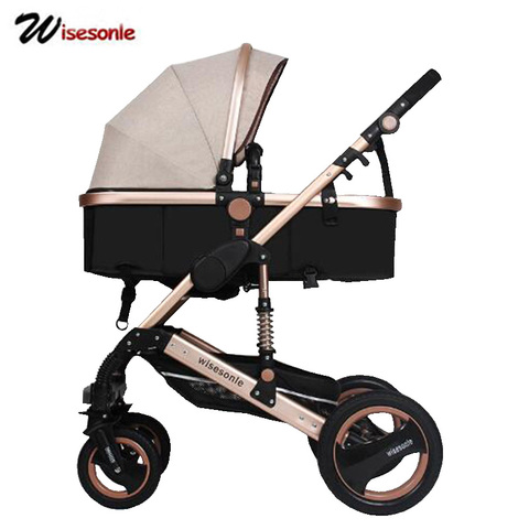 Wisesonle pram 2 in 1 3 in 1 portable Collapsible light four season Russia free shipping ► Photo 1/4