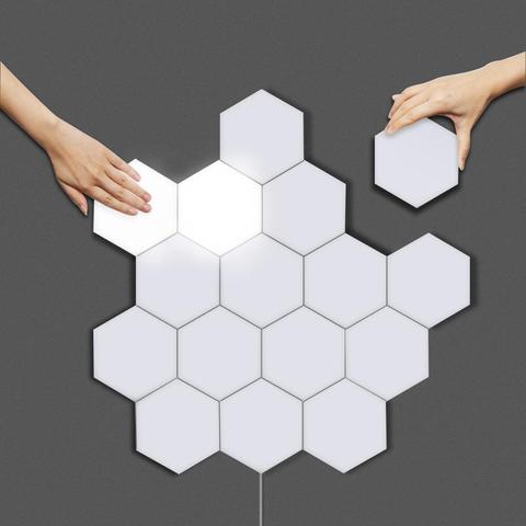 Quantum lamp LED Panel Light Magnetic Hexagons Modular Touch Sensitive sensor Lights  DIY Wall Creative Decoration painel led ► Photo 1/6