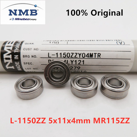 20pcs/100pcs original NMB high speed bearing  L-1150ZZ 5*11*4 mm MR115ZZ precision miniature ball bearings 5mmx11mmx4mm ► Photo 1/2