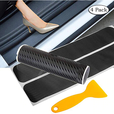 4pc Car Sill Door Protectors Stickers for Skoda Octavia Yeti Roomster Fabia Rapid Superb KODIAQ Citigo KAMIQ KAROQ SCALA VISIO ► Photo 1/6