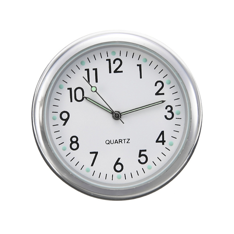 Mini Quartz Small Clock Luminous Analog Watch Car Stick On Clock 4*4cm with Double-Sided Adhesive Car Decorative Ornament Clock ► Photo 1/6