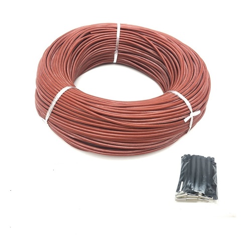 High Quality new infrared heating cable system 3mm Silicone carbon fiber heating wire with tubes for warm floor ► Photo 1/6