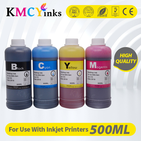 KMCYinks 500ML Universal Compatible Black Refill Ink Cartridge For HP For Epson For Canon For Brother CISS System Refill Dye Ink ► Photo 1/6