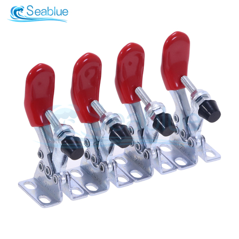 4Pcs/set GH-201A Horizontal Toggle Clamp Quick-Release Toggle Clamps Set 27KG Vertical Toggle Clamp Hand Clip Tools ► Photo 1/6