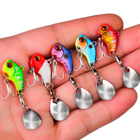 New 1Pc Rotating Metal VIB vibration Bait Spinner Spoon Fishing Lures 6/15/28g Jigs Trout Winter Fishing Hard Baits Tackle Pesca ► Photo 1/6