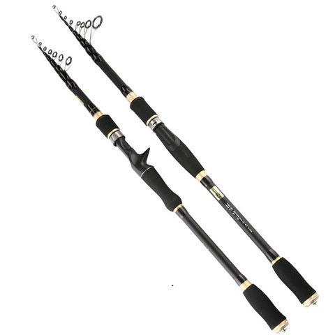 Portable Telescopic Rock Fishing Rod High Quality 1.8m-3.0m carbon fiber spinning casting Rod Carp Feeder Rod Travel Boats Sea ► Photo 1/6