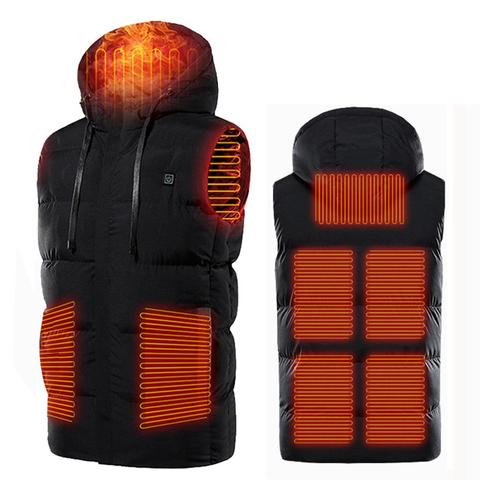 M-5XL Heated Vest Outdoor Warm washable women's vest USB Men Ms Heating Vest Winter Camping Hiking Warm Hunting Sport Jacket ► Photo 1/6