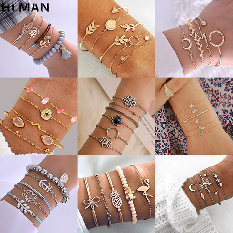 31 Style Boho Heart Initial Letters Infinity Evil Eyes Shell Crystal Beads Charm Jewelry Women Bracelets Fashion Tassel Links ► Photo 1/6