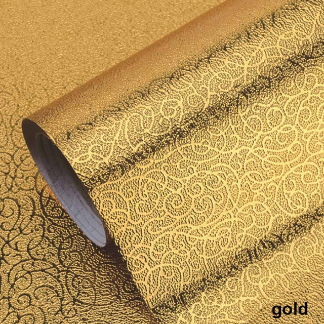 40x100cm Kitchen Oil-proof Waterproof Stickers Aluminum Foil Self-adhesive  Stove Cabinet Wall Decor Kitchen Accessories Gold