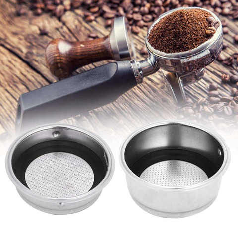 Friendly Detachable Stainless Steel Coffee Filter Basket Strainer Coffee Machine Accessories for Home Office(Single Double Cup ) ► Photo 1/6
