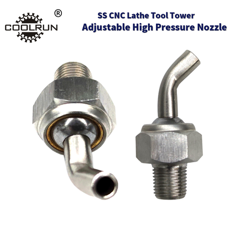 Stainless Steel SS CNC Lathe Tool Tower Spray Water Cooling Adjustable High Pressure Coolant Nozzle ► Photo 1/1