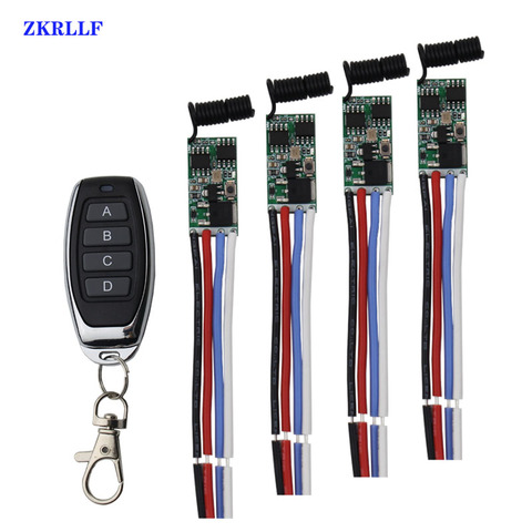 433mhz DC 3.6V 5V 12V 24V 1CH LED Lamp Controller Micro Receiver Mini Relay Wireless RF Remote Control Switch Power  Transmitter ► Photo 1/6