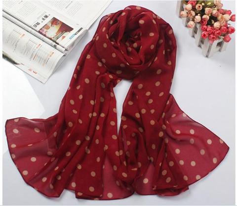 1PC Lovely Fashion Women Soft Cotton Lady Comfortable Long Neck Large Scarf Shawl Voile Stole Dot Warm Scarves Gift Hot ► Photo 1/6