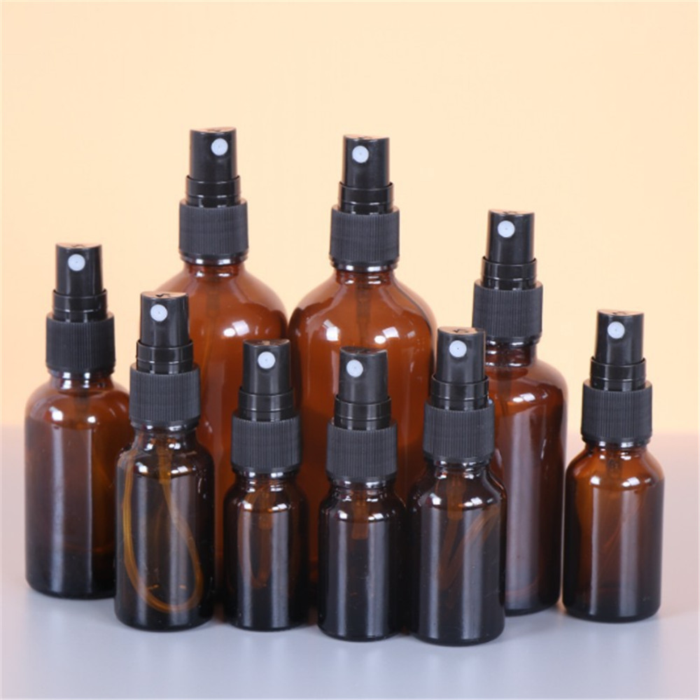 Portable Amber Glass Essential Oil Spray Bottles Transparent Brown Travel Refillable Bottle Mist Sprayer ► Photo 1/6