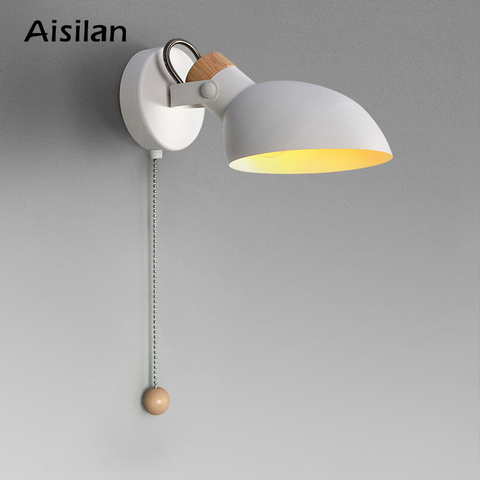 Aisilan Simple creative wall light led bedside bedroom  Foyer Study Nordic design living room corridor hotel wall lamps Hotel ► Photo 1/6