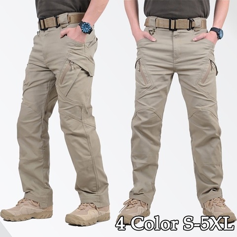 2022 Mens Lightweight Cargo Pants Elastic Breathable Multiple Pocket Military Trousers Outdoor Joggers Pant Tactical Pants 6XL ► Photo 1/6