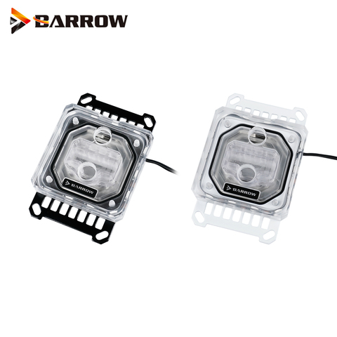 Barrow AMD AM3 AM4  CPU Water Block Cooling  RGB Processor Cooler 2.0 5V Light ,Black White  ,LTYK3A-04 V2 ► Photo 1/6