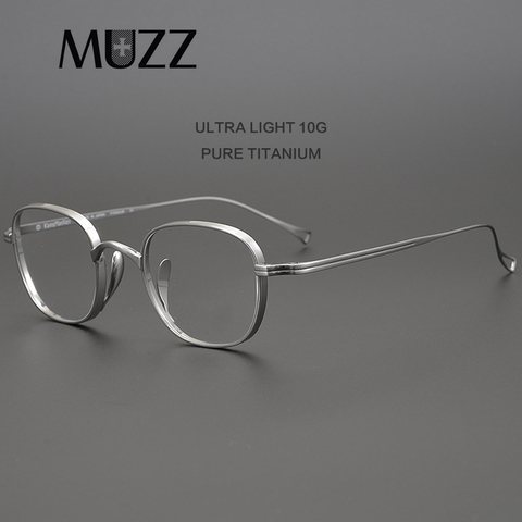 Retro Men Pure Titanium Glasses Frame Oval Women Luxury Brand Prescription Myopia Optical Eyeglasses Frame Square Small Eyewear ► Photo 1/6