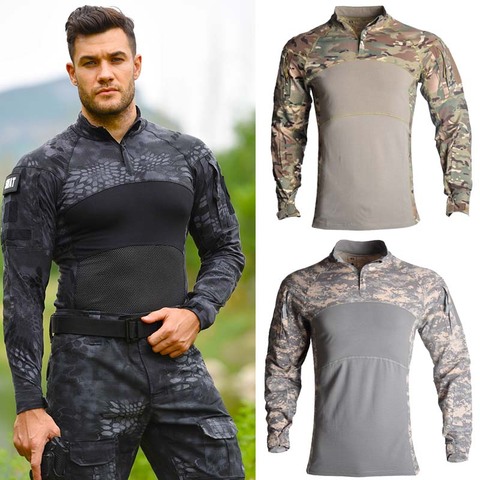 HAN WILD Military Shirt+Pants Camouflage Suits Army Tactical Combat Shirt Hiking Pants Men Camisa Militar Special Forces Costume ► Photo 1/6