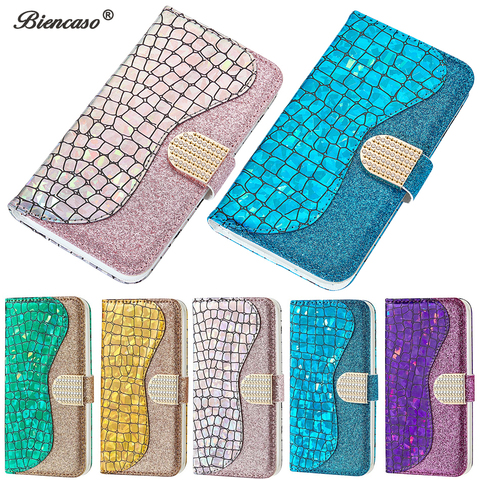 Laser Powder Wallet Flip Case For Huawei P30 Lite P20 P Smart Y5 2022 Y6 2022 Honor 8A 7S Mate 20 Lite Nova 3i Glitter Cover ► Photo 1/6