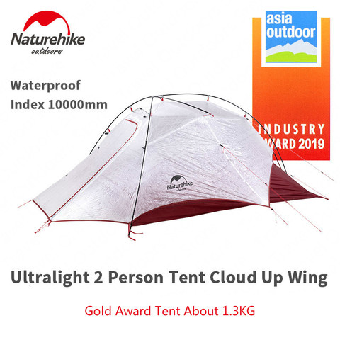 Naturehike New Arrive Cloud Up Wing Cuben Fiber 2 Person Camping Tent Ultralight 15D ProfssIonal Asia Outdoor Gold Award Tent NH ► Photo 1/6