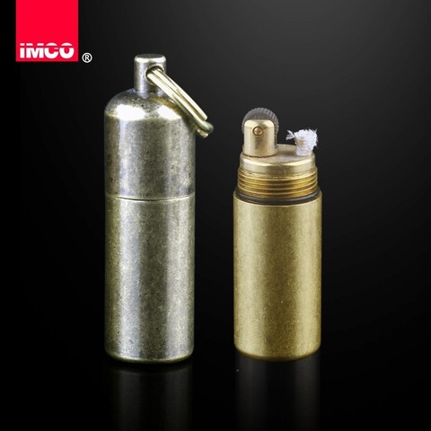1Pcs IMCO 6100 kerosene lighter Mini portable copper gasoline lighter EDC tool ► Photo 1/1