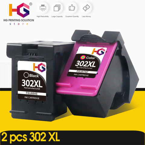 Replacement for HP 302 XL hp302 hp302xl 302 xl Ink Cartridge For HP Deskjet 2130 ENVY 4520 Officejet 4650 Deskjet 3630 printer ► Photo 1/6
