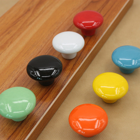 Ceramic Cabinet Knob Colorfull Children Handles for Furniture Drawer Knobs Cupboard Pulls ► Photo 1/6