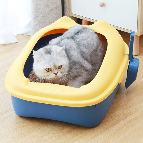 Litter Box Cat Large Indoor Toilet Closed Sandbox Pet Products Tray House Furniture Self Cleaning Rabbit  Accessories Sleeping ► Photo 1/6