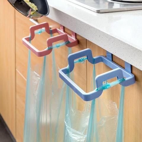 Rubbish Bag Storage Shelf Kitchen Cupboard Back Trash Bag Hook Rack Cabinet Door Garbage Bag Holder Hanging Support ► Photo 1/6