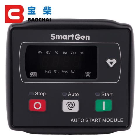 MGC120 small genset controller co auto start stop ATS switching single genset modul LED display diesel generator parts ► Photo 1/6