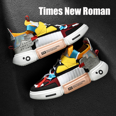Times New Roman 2022 High Top Fashion Breathable Men Chunky Sneakers Spring Autumn Unisex Adult Man Casual Shoes Plus Size 36~44 ► Photo 1/6