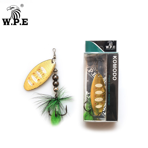 W.P.E Spinner lure 2pcs 8.8g/13g/20.5g Metal Spoon Fishing Lure Hard Bait Feather Carp Fishing Bait Fishing Tackle Pike Wobblers ► Photo 1/6