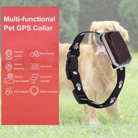 New Arrival IP67 Waterproof Pet Collar GSM AGPS Wifi LBS Mini Light GPS Tracker for Pets Dogs Cats Cattle Sheep Tracking Locator ► Photo 1/6