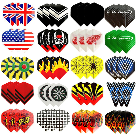 60/48/30/12pcs Cool Standard Dart Flights Nice Darts Flight Dardos Feather Outdoor Wing Tail Mixed Pattern ► Photo 1/5