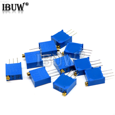 10PCS 3296W potentiometer precision adjustable resistance multi-turn trimming 1K 2K 5K 10K 100K 103 100R Trimmer Potentiometer ► Photo 1/1