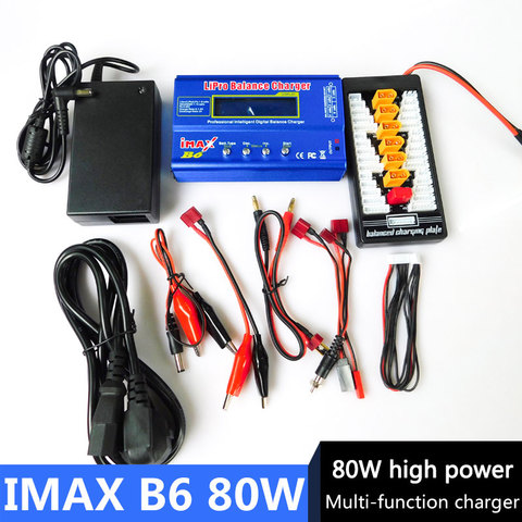 HTRC iMAX B6 80W Battery Charger Lipo NiMh Li-ion Ni-Cd Digital RC IMAX B6 Lipro Balance Charger Discharger + 15V 6A Adapter ► Photo 1/6