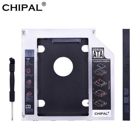 CHIPAL Universal SATA 3.0 LED 2nd HDD Caddy 9.5mm 12.7mm for 2.5
