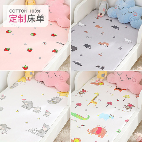 130cm*70cm 100% Cotton Crib Fitted Sheets Soft Baby Bed Mattress Covers Printed Newborn Infant Bedding Set Kids Mini Cot Sheet ► Photo 1/5