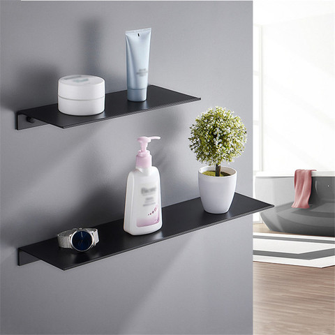 Shower Shelf Bathroom Accessories Space Aluminum Black/White Bathroom Shelves Kitchen Wall Shelf Shower Storage Rack Organizer ► Photo 1/6