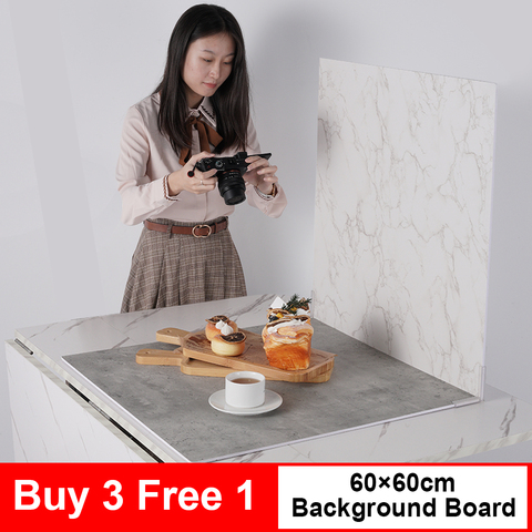 Selens 60x60cm Photography Backdrop Hard Background Board Photo Studio Wooden Cement 3D Texture Photography Background ► Photo 1/6
