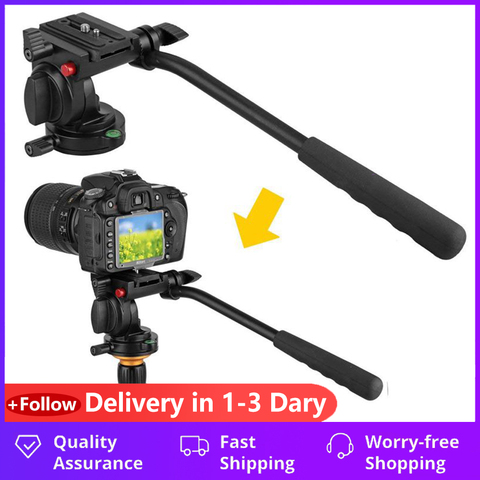 KINGJOY KH-6750 Flexible Aluminum Camera Tripod Head Fluid Video Tripod Head for Canon, Nikon and Other DSLR Cameras with 1/4 in ► Photo 1/6