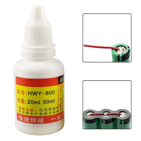 20ml Powerful Rosin Soldering Agent No-clean Flux White Steel Plate Iron Battey Battery Welding Water Liquid Flux ► Photo 1/6