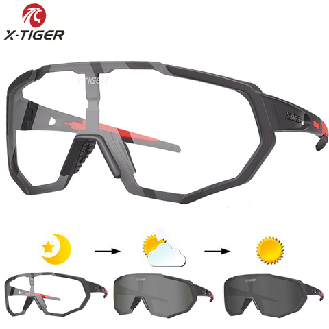 X-TIGER Cycling Sunglasses Photochromic Men Outdoor Sports Fishing  Sunglasses UV400 Protection Bicycle Glasses Polarized