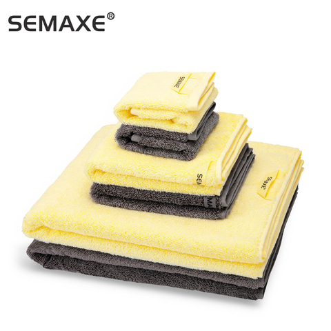 SEMAXE Luxury Bath Towel Set,2 Large Bath Towels,2 Hand Towels,2 Children towels . Cotton Highly Absorbent Bathroom Towels White ► Photo 1/6