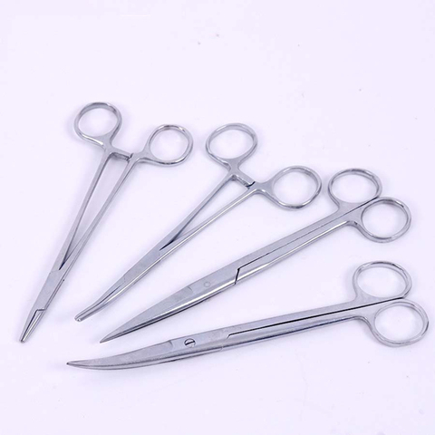 1 Pcs Stainless Steel Gauze Scissors 14/16/18cm Men Mustache Beard Nose Hair Eyebrow Scissor Household DIY Makeup Beauty Tool ► Photo 1/5