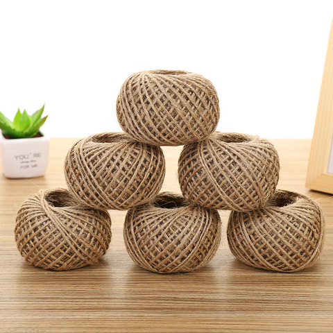 30M/roll Natural Jute Twine Burlap Hessian Cord String Hemp Rope DIY Craft Supplies Wedding Party Gift Wrapping Decoration ► Photo 1/6