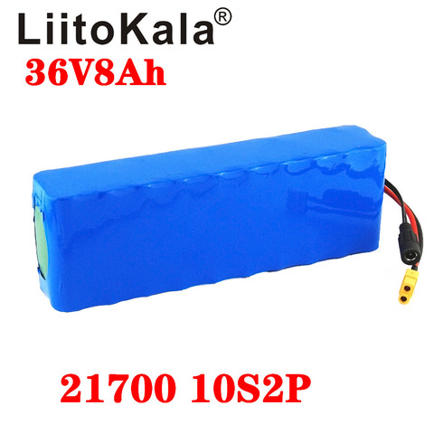 LiitoKala 36V 8AH 21700 4000mah 10S2P Electric Bike Battery for electric bicycle scooter 36V Ebike Battery xt60 plug ► Photo 1/5