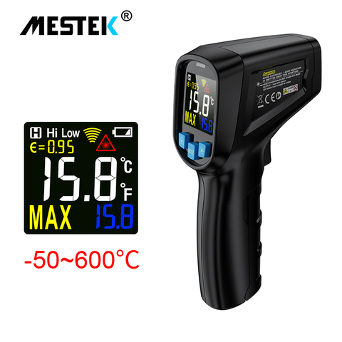 Digital Infrared Thermometer  -50~600C Laser Temperature Meter Gun Digital LCD Industrial Outdoor Laser Pyrometer IR Thermometer ► Photo 1/6