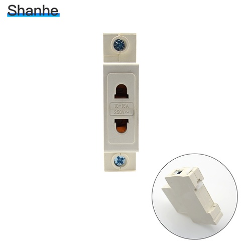1P Single One 1 Pole US EU 2 Pin Plug 35mm DIN Rail Mount AC Power ac30 Modular Socket 10-16A 250V AC socket ► Photo 1/2